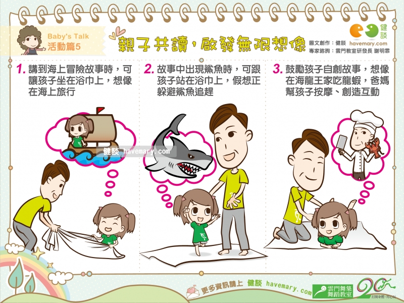 親子共讀,親子關係,創造力,幼兒培養,想像力,健康漫畫,健康圖文,漫漫健康,creativity,健談,健談網,havemary