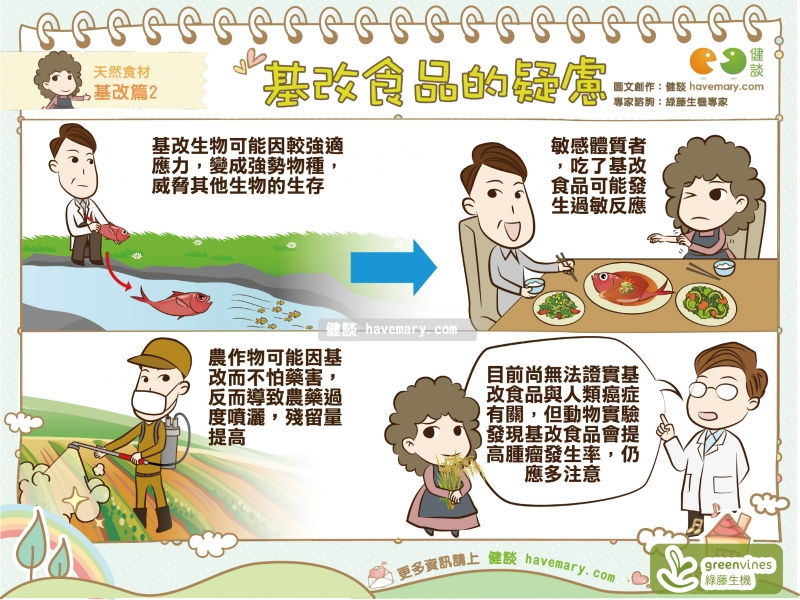 基改, 基因改造, 基因改造食品, 健康漫畫, 健康圖文, 漫漫健康, Genetically modified, GM, Genetically modified food, GMF, 健談, 健談網, havemary