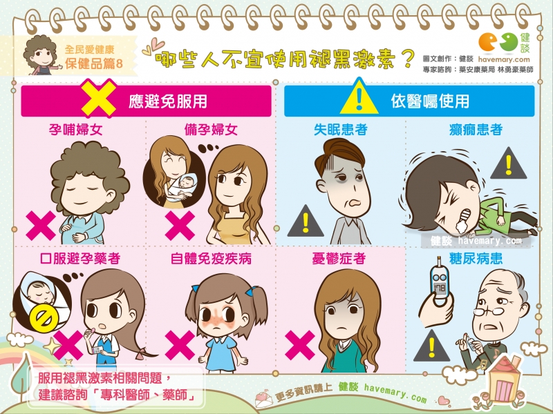 褪黑激素,失眠,睡眠問題,健康圖文,健康漫畫,漫漫健康,Melatonin, insomnia, sleep problems,健談,健談網,havemary